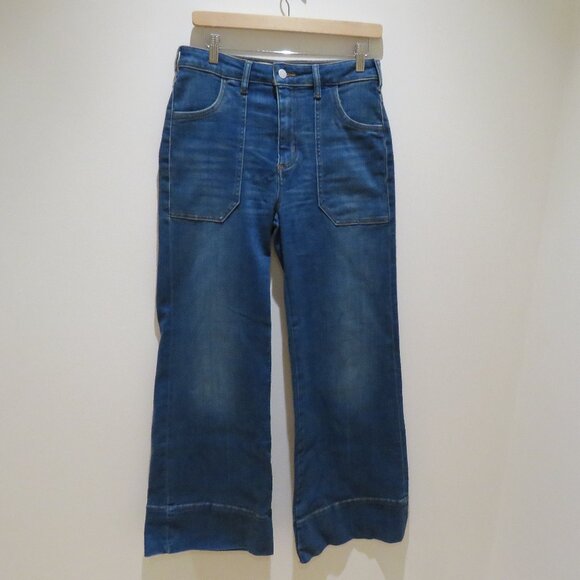 ANTHROPOLOGIE PILCRO Wide Leg Denim Flare Jeans Boho Preppy Casual Comfort 28 - Picture 2 of 14